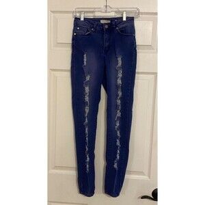 Nicki Minaj Jeans~Stretch Skinny Ripped Straight Leg~Juniors size 3/4